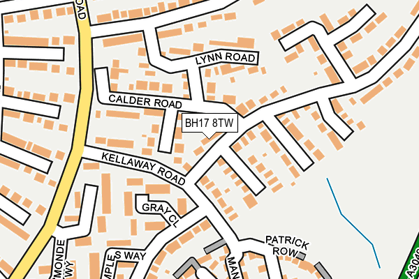 BH17 8TW map - OS OpenMap – Local (Ordnance Survey)