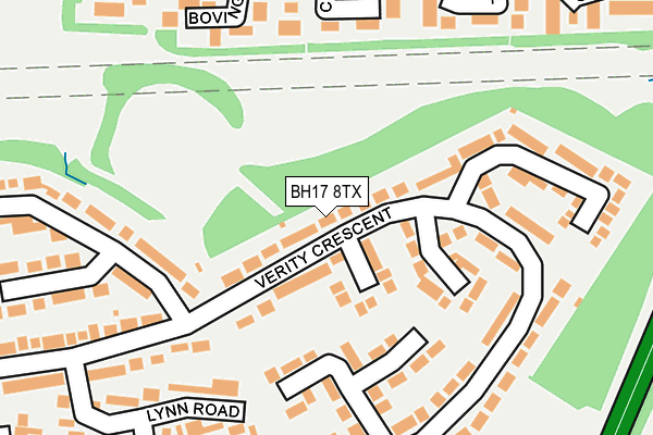 BH17 8TX map - OS OpenMap – Local (Ordnance Survey)