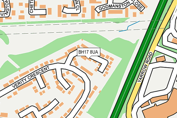BH17 8UA map - OS OpenMap – Local (Ordnance Survey)