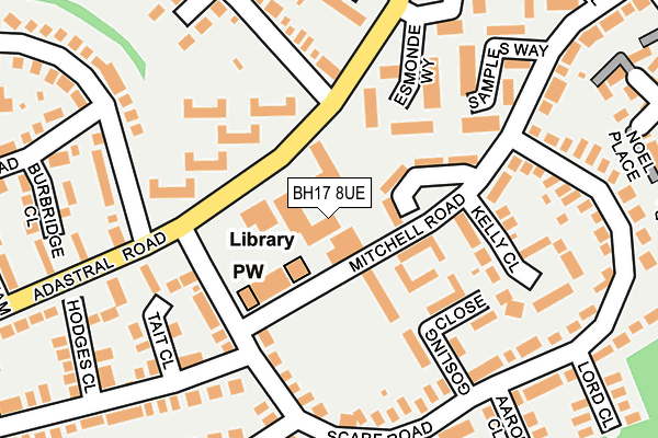 BH17 8UE map - OS OpenMap – Local (Ordnance Survey)