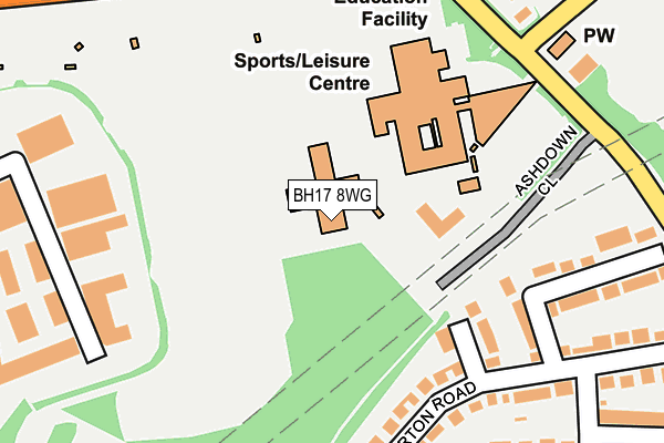 BH17 8WG map - OS OpenMap – Local (Ordnance Survey)