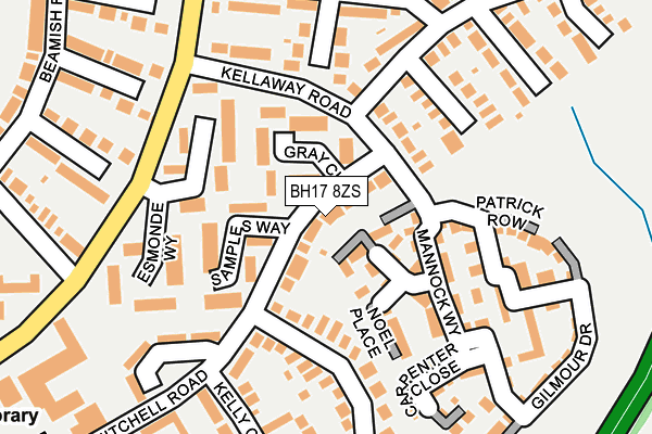 BH17 8ZS map - OS OpenMap – Local (Ordnance Survey)