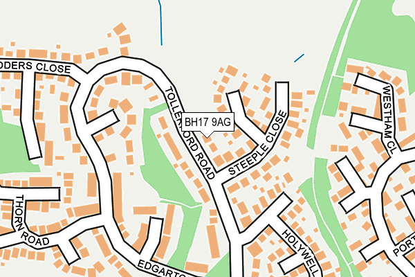 BH17 9AG map - OS OpenMap – Local (Ordnance Survey)