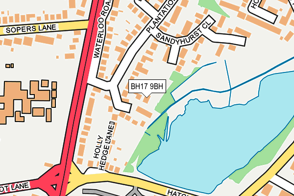 BH17 9BH map - OS OpenMap – Local (Ordnance Survey)