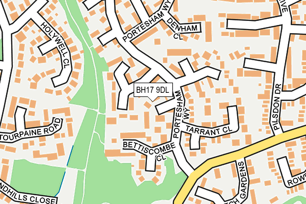 BH17 9DL map - OS OpenMap – Local (Ordnance Survey)