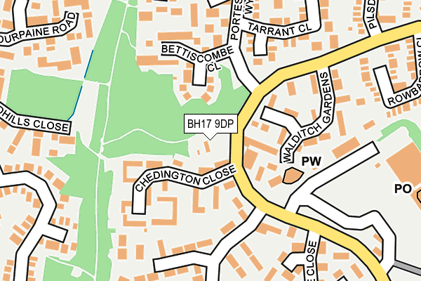 BH17 9DP map - OS OpenMap – Local (Ordnance Survey)