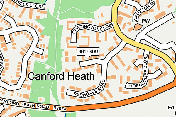 BH17 9DU map - OS OpenMap – Local (Ordnance Survey)