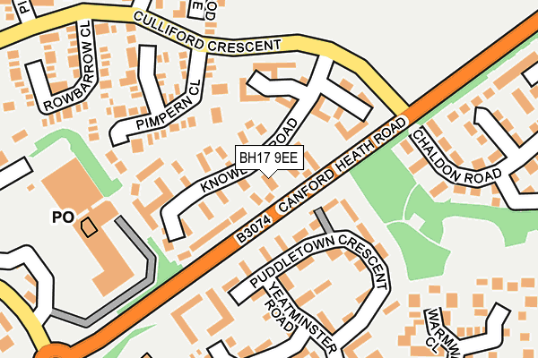 BH17 9EE map - OS OpenMap – Local (Ordnance Survey)