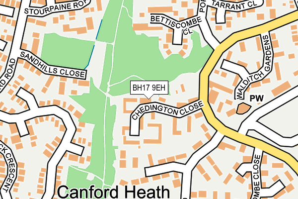 BH17 9EH map - OS OpenMap – Local (Ordnance Survey)