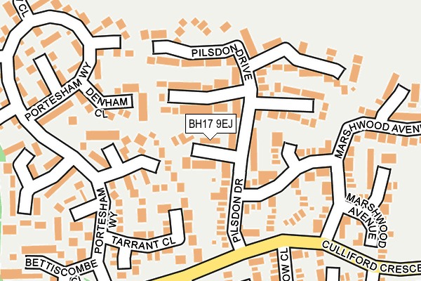 BH17 9EJ map - OS OpenMap – Local (Ordnance Survey)