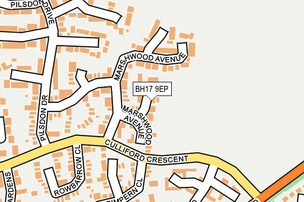 BH17 9EP map - OS OpenMap – Local (Ordnance Survey)