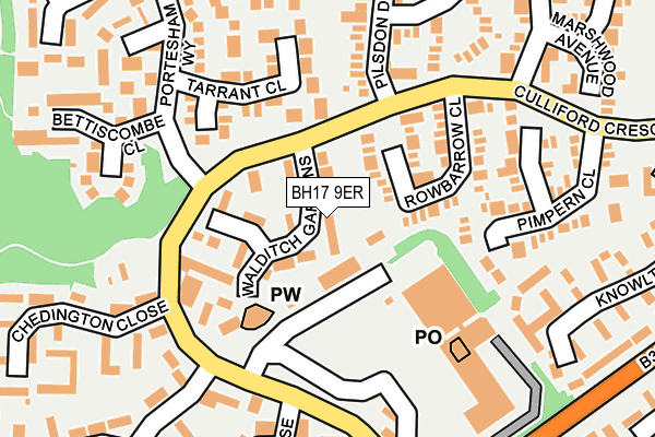 BH17 9ER map - OS OpenMap – Local (Ordnance Survey)