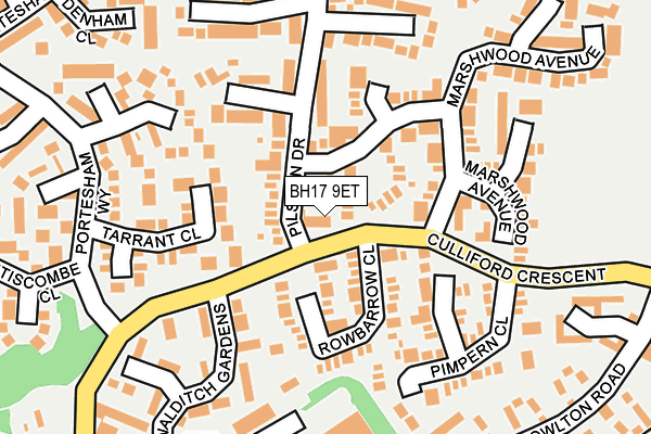 BH17 9ET map - OS OpenMap – Local (Ordnance Survey)