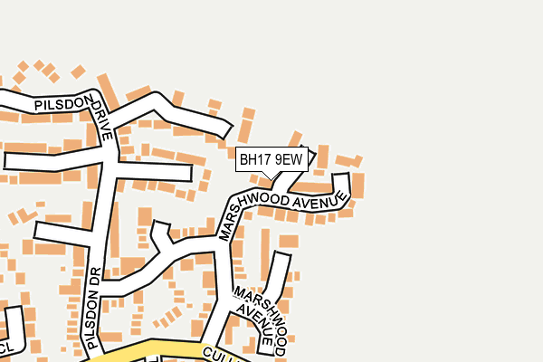 BH17 9EW map - OS OpenMap – Local (Ordnance Survey)