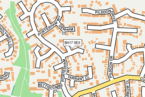 BH17 9EX map - OS OpenMap – Local (Ordnance Survey)