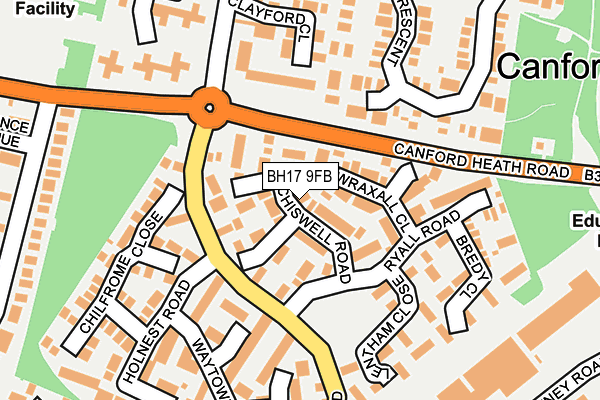 BH17 9FB map - OS OpenMap – Local (Ordnance Survey)