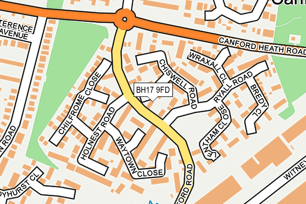 BH17 9FD map - OS OpenMap – Local (Ordnance Survey)