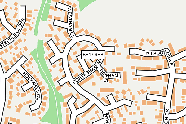 BH17 9HB map - OS OpenMap – Local (Ordnance Survey)