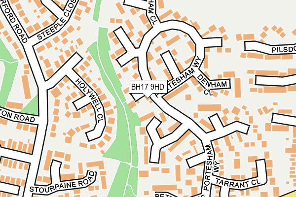 BH17 9HD map - OS OpenMap – Local (Ordnance Survey)