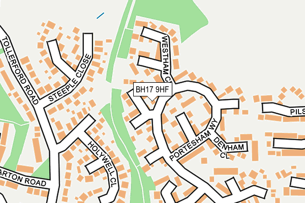 BH17 9HF map - OS OpenMap – Local (Ordnance Survey)