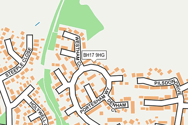 BH17 9HG map - OS OpenMap – Local (Ordnance Survey)