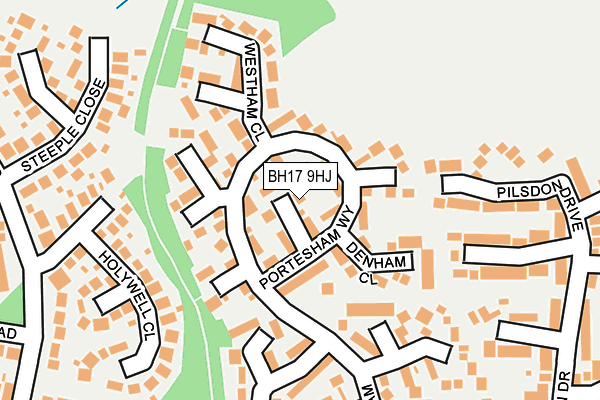 BH17 9HJ map - OS OpenMap – Local (Ordnance Survey)