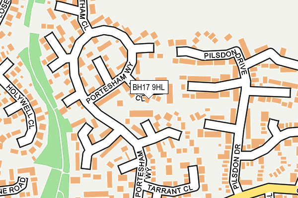 BH17 9HL map - OS OpenMap – Local (Ordnance Survey)