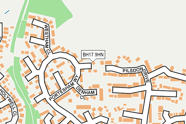 BH17 9HN map - OS OpenMap – Local (Ordnance Survey)