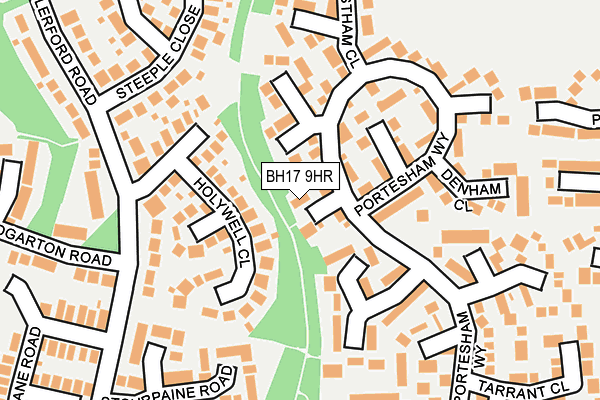 BH17 9HR map - OS OpenMap – Local (Ordnance Survey)