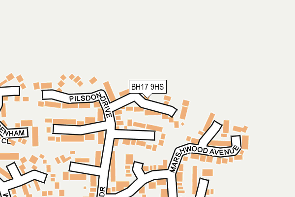 BH17 9HS map - OS OpenMap – Local (Ordnance Survey)