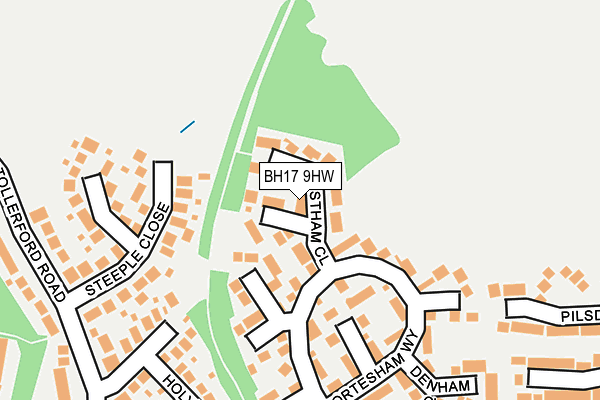 BH17 9HW map - OS OpenMap – Local (Ordnance Survey)
