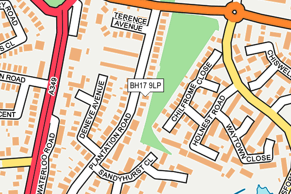 BH17 9LP map - OS OpenMap – Local (Ordnance Survey)