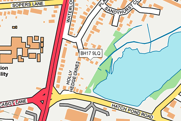 BH17 9LQ map - OS OpenMap – Local (Ordnance Survey)