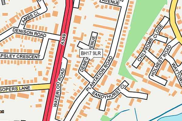 BH17 9LR map - OS OpenMap – Local (Ordnance Survey)