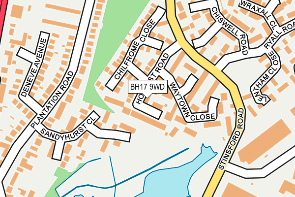 BH17 9WD map - OS OpenMap – Local (Ordnance Survey)
