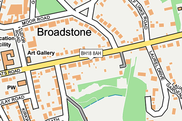 BH18 8AH map - OS OpenMap – Local (Ordnance Survey)