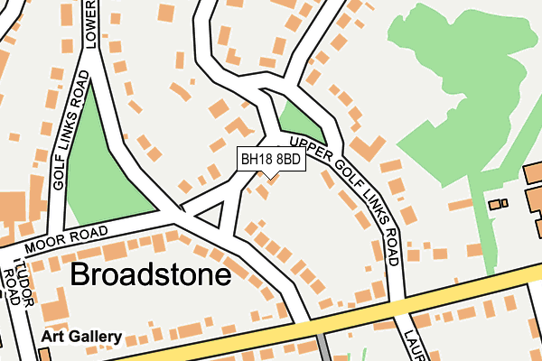 BH18 8BD map - OS OpenMap – Local (Ordnance Survey)