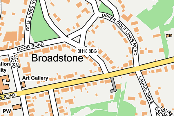 BH18 8BG map - OS OpenMap – Local (Ordnance Survey)