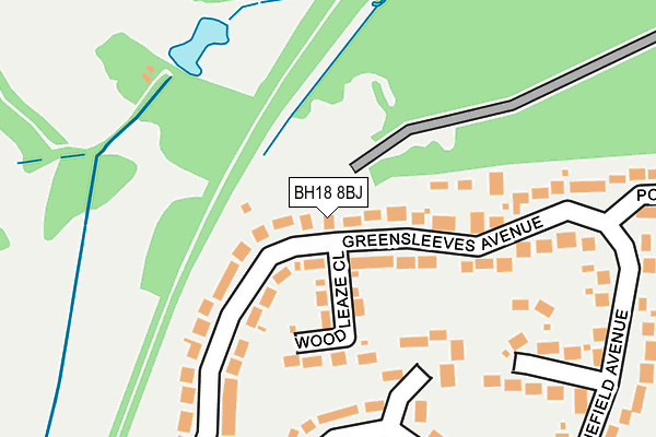 BH18 8BJ map - OS OpenMap – Local (Ordnance Survey)