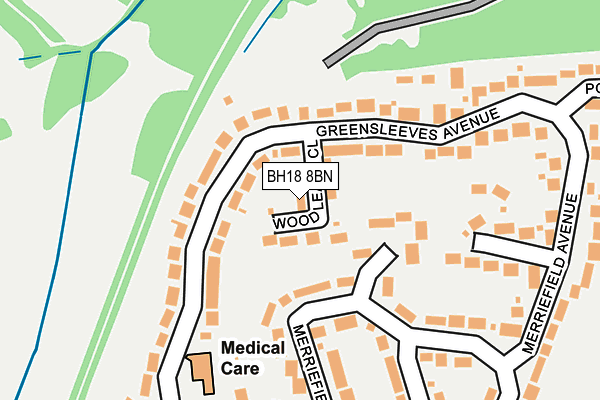 BH18 8BN map - OS OpenMap – Local (Ordnance Survey)