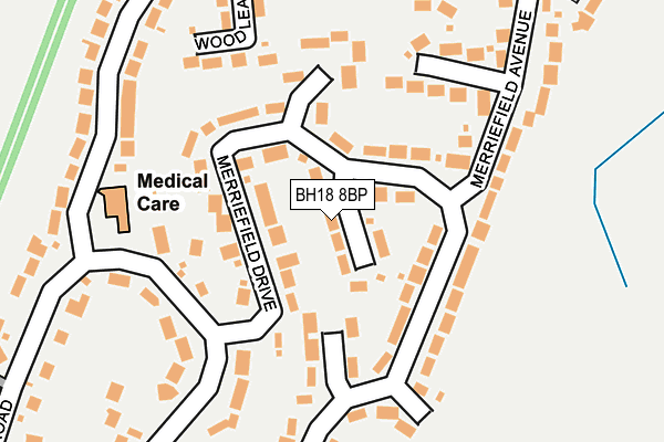 BH18 8BP map - OS OpenMap – Local (Ordnance Survey)