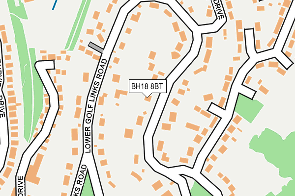 BH18 8BT map - OS OpenMap – Local (Ordnance Survey)