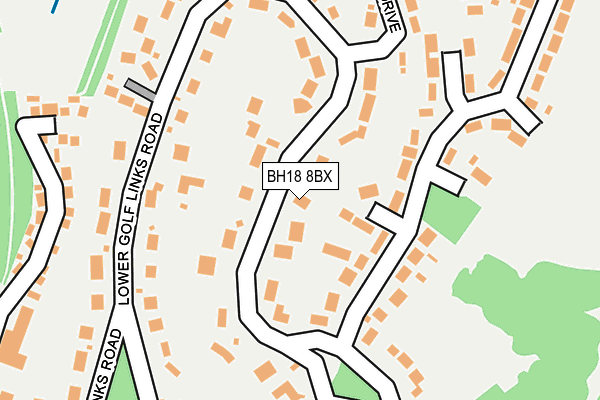 BH18 8BX map - OS OpenMap – Local (Ordnance Survey)