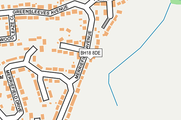 BH18 8DE map - OS OpenMap – Local (Ordnance Survey)