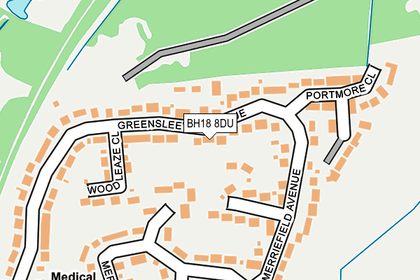 BH18 8DU map - OS OpenMap – Local (Ordnance Survey)