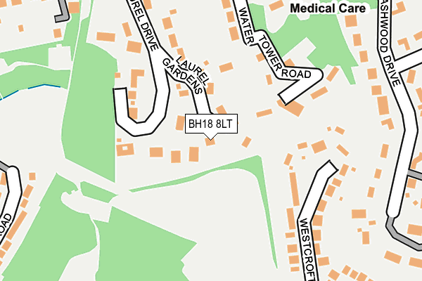BH18 8LT map - OS OpenMap – Local (Ordnance Survey)