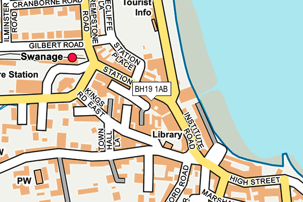 BH19 1AB map - OS OpenMap – Local (Ordnance Survey)