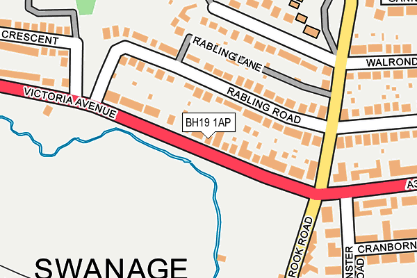 BH19 1AP map - OS OpenMap – Local (Ordnance Survey)