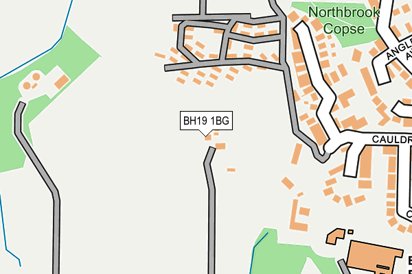 BH19 1BG map - OS OpenMap – Local (Ordnance Survey)