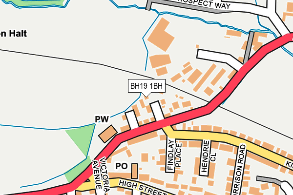 BH19 1BH map - OS OpenMap – Local (Ordnance Survey)
